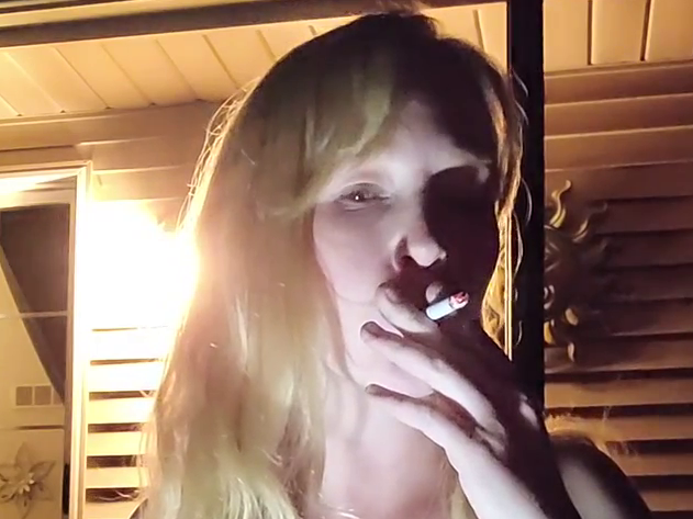Smoking in my sheet tank top Pink Angel